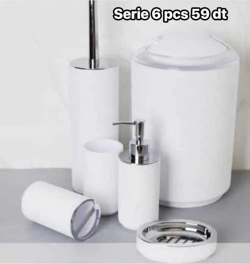Ensemble d'accessoires de salle de bain CERBIOR 6 PCS blanc