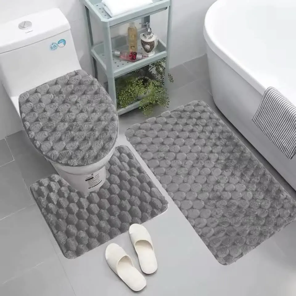 Ensemble 3 Tapis Salle de Bain Doux & Antidérapants – Collection Premium