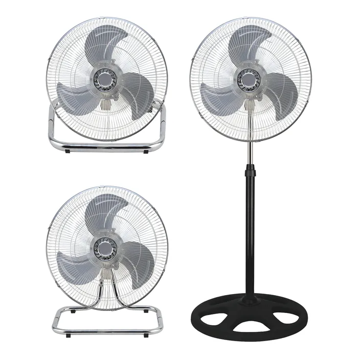 Ventilateur sur pied électrique 3 en 1 silencieux et puissant à 3 pales métalliques - Offre spéciale - image 2