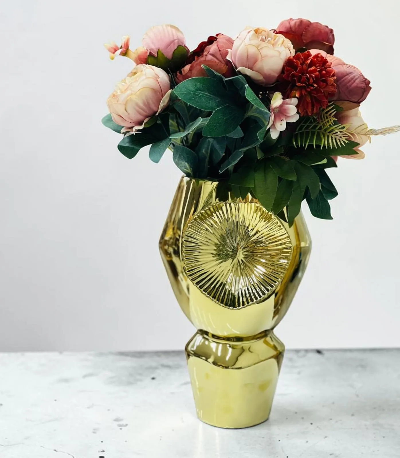 Grand vase doré en céramique GM - image 3