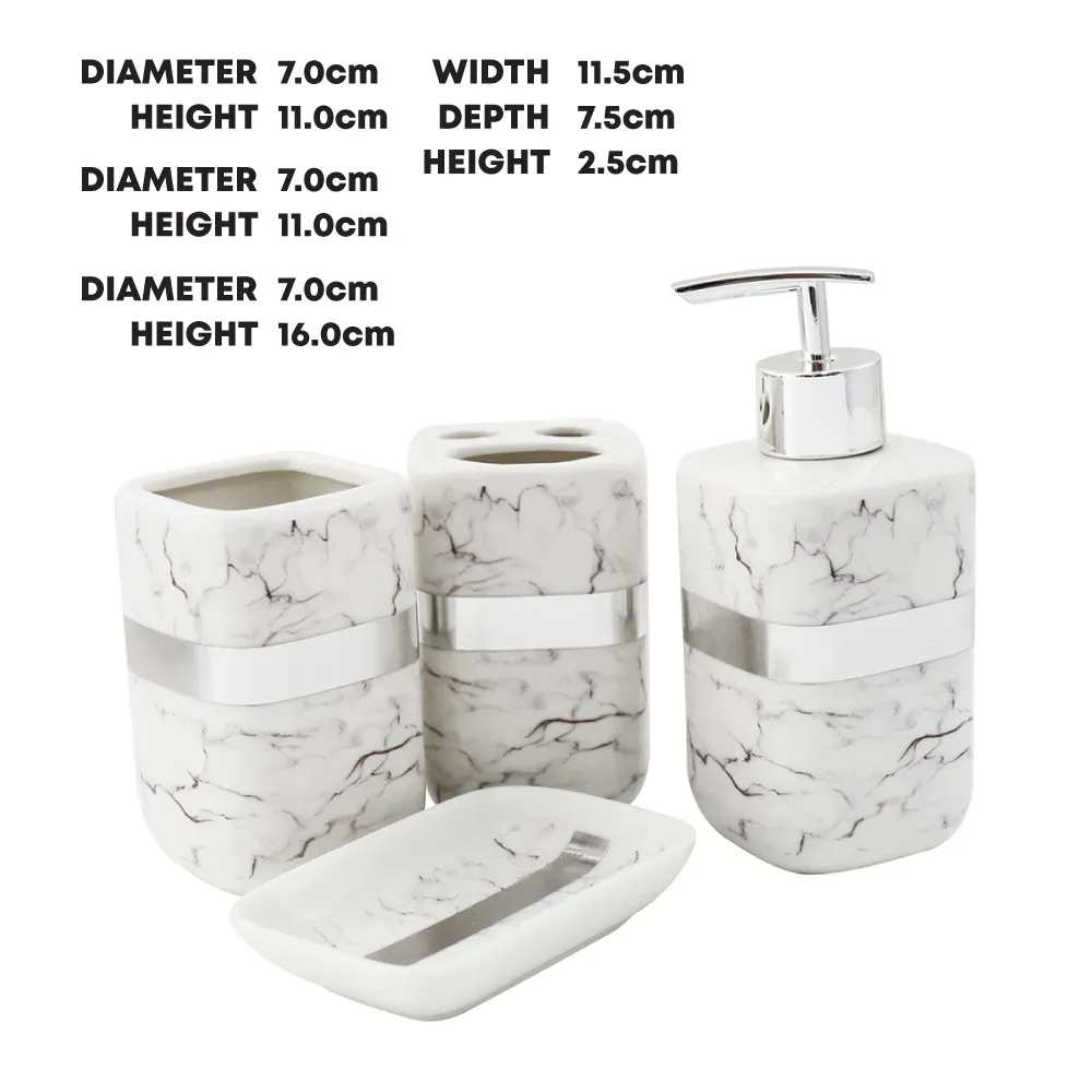 Set Accessoires Salle de Bain 4 Pièces A3 - image 3